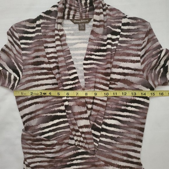 Tommy Bahama Women's Tiger Tide Animal Print V-Neck Long Sleeve Dress Size XS/TP - Picture 12 of 16